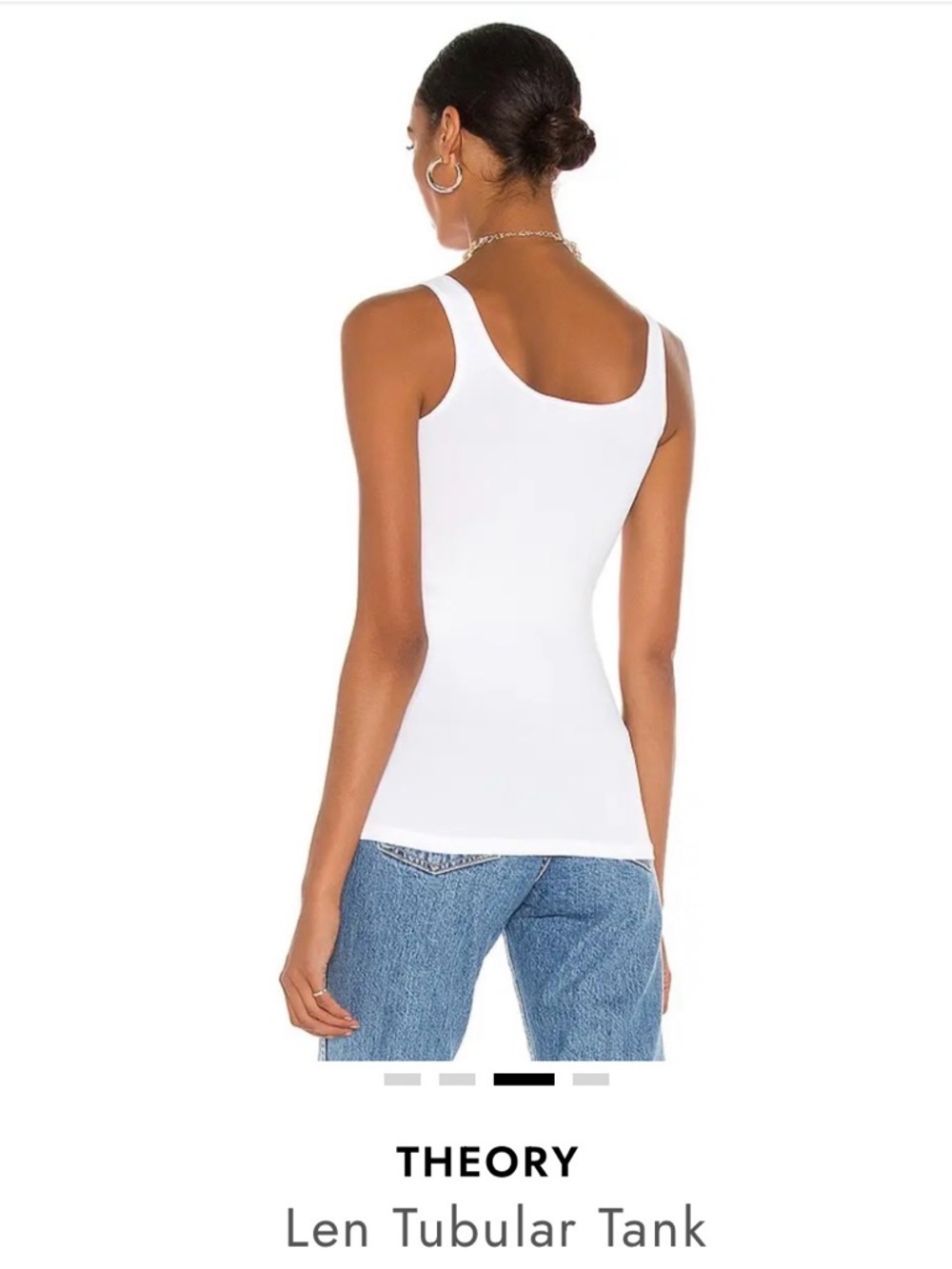 Theory Len tubular tank top White nwt
